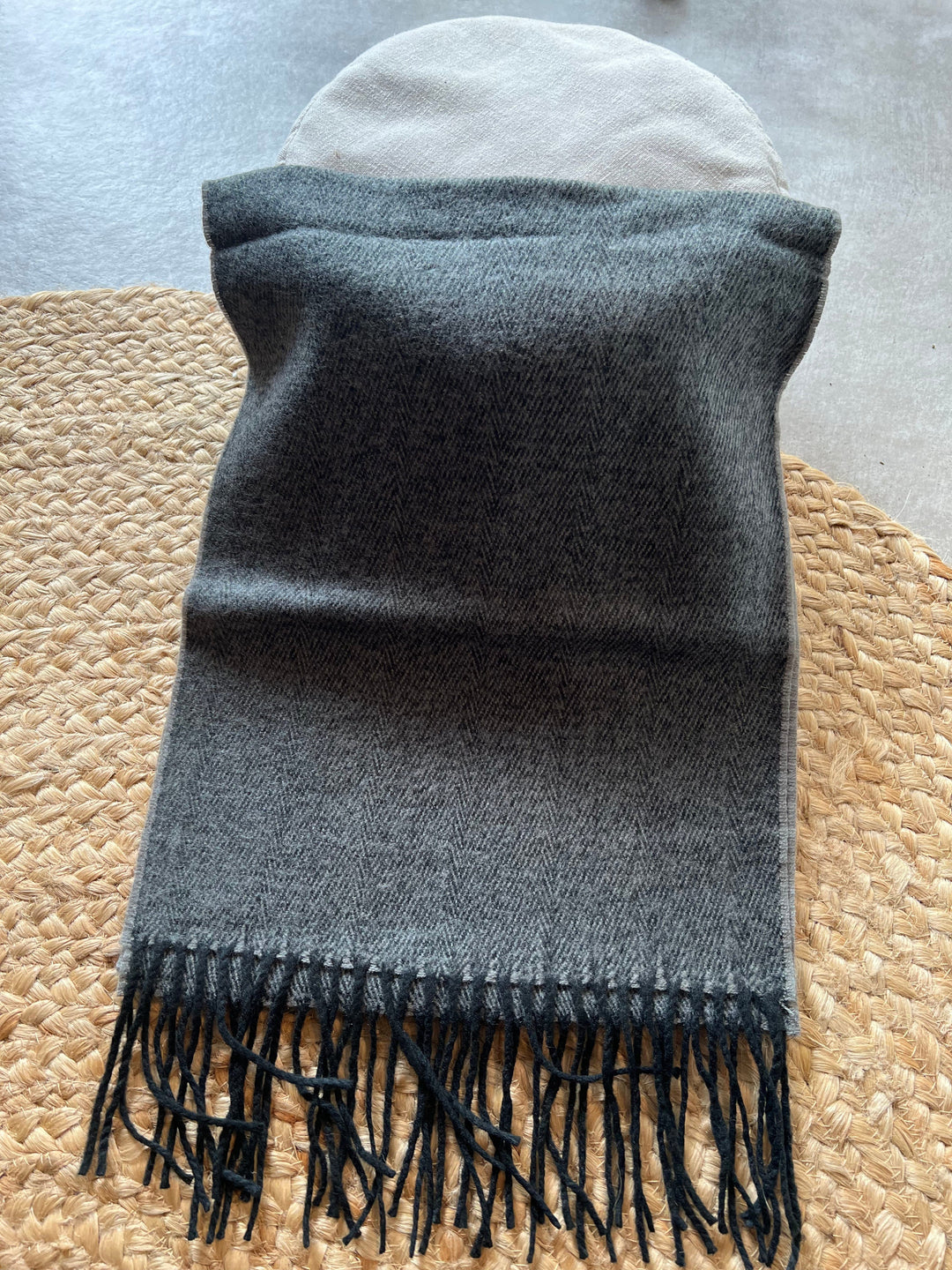 Scarves Australia Mens Scarves Mens Scarf-Cashmere Wool-Unisex Scarf - Charcoal Grey