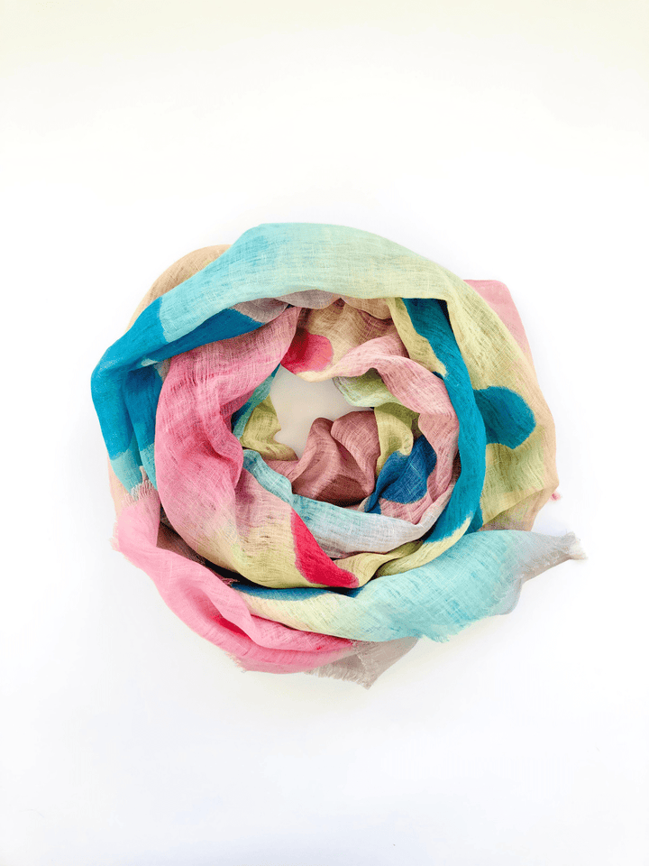 Scarves Australia Scarves & Shawls Cotton Linen Scarf - Floral Scarf Multicoloured