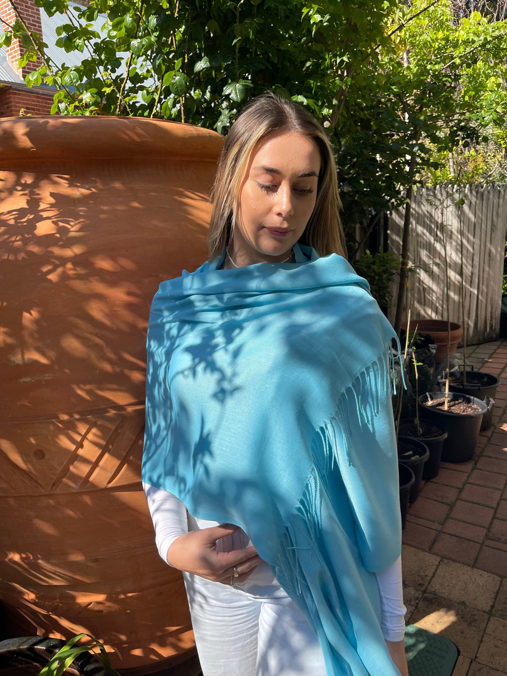 Scarves Australia Scarves & Shawls Lightweight Shawl - Light Blue