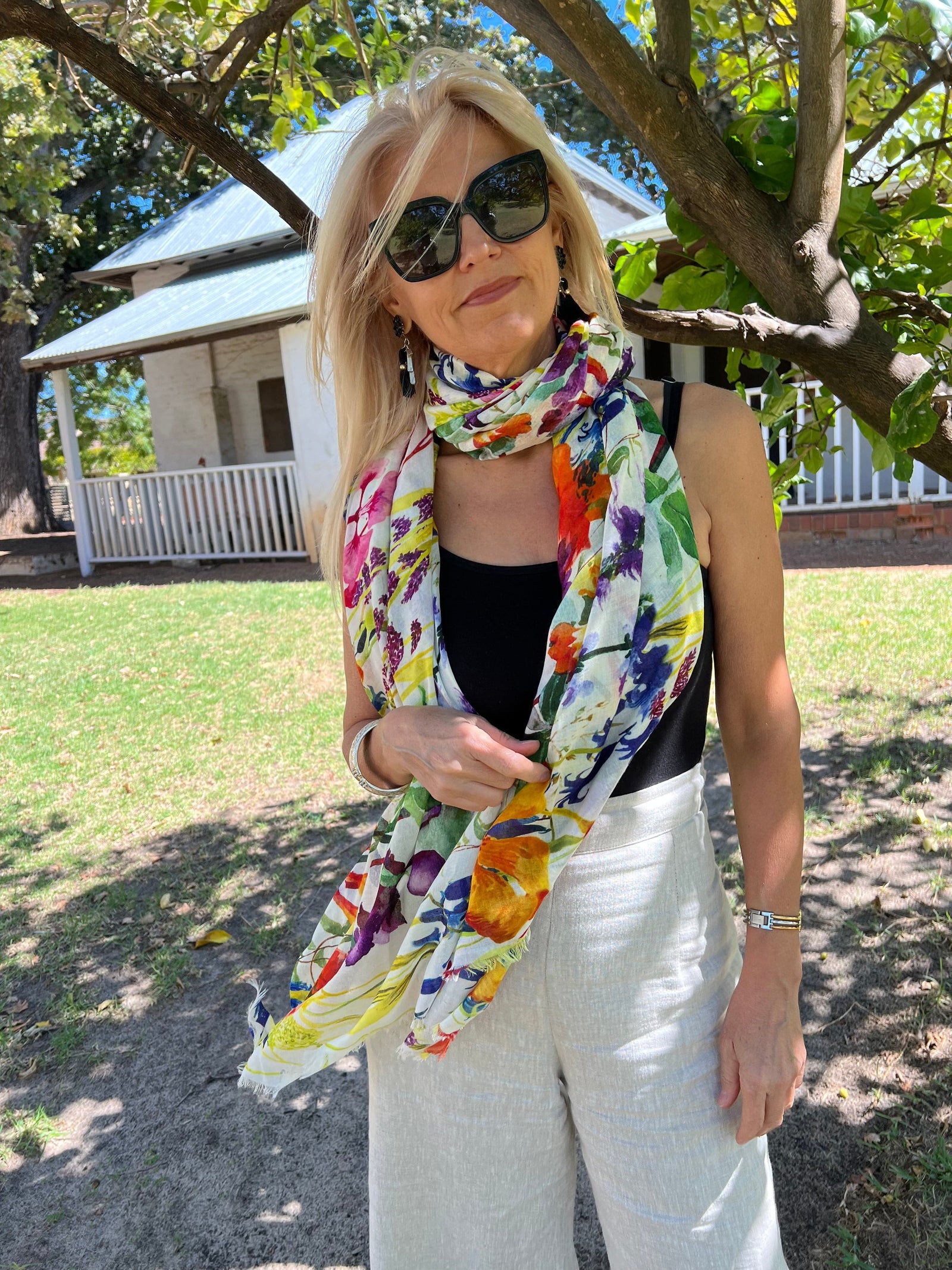 Scarves Australia Scarves & Shawls Multicoloured Scarf - Floral Scarf Modal